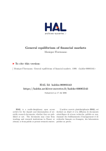 General equilibrium of financial markets