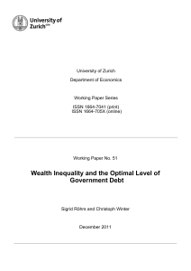 Wealth Inequality and the Optimal Level of Government Debt