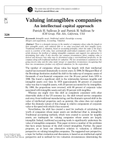 Valuing intangibles companies