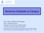 Norovirus Outbreak on Campus - Environment, Health and Safety