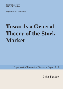 Towards a General Theory of the Stock Market