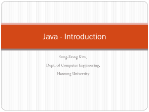 Java - Introduction