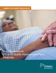 Key Observations 2014-15 Quality Improvement Plans Hospitals