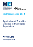 Application of Transition Matrices to Investigate Populations