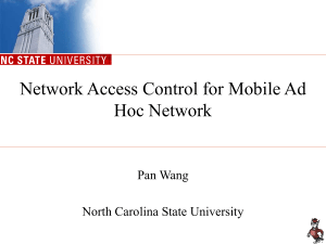 Network Access Control for Mobile Ad Hoc Network