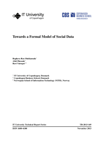 Towards a Formal Model of Social Data