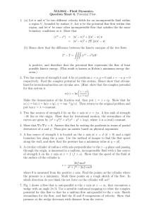 MA3842 - Fluid Dynamics. Question Sheet 6. Potential Flow. 1. (a