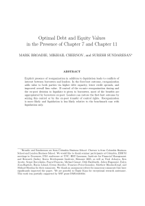 Optimal Debt and Equity Values in the Presence of Chapter 7 and