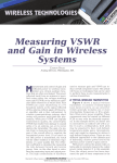 Measuring VSWR and Gain in Wireless Systems