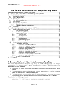 The Generic Patient Controlled Analgesia Pump Model