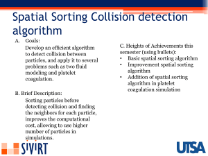 Spatial Sorting Collision detection algorithm