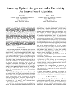 Assessing Optimal Assignment under Uncertainty