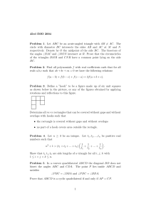 45rd IMO 2004 Problem 1. Let ABC be an acute