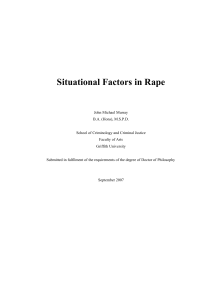 Situational factors in rape