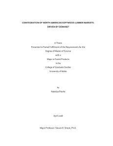 COINTEGRATION OF NORTH AMERICAN SOFTWOOD LUMBER