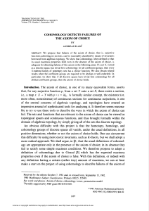 cohomology detects failures of the axiom of choice