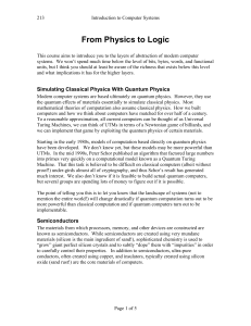 From Physics to Logic