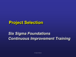 Project Selection - freesixsigmasite.com