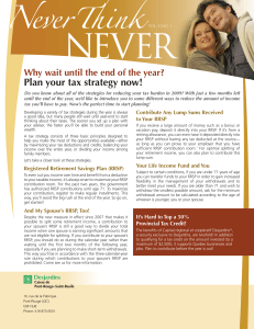 Plan your tax strategy now!