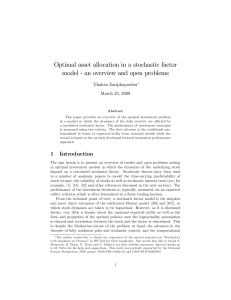 Optimal asset allocation in a stochastic factor