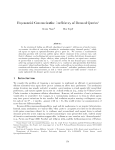 Exponential Communication Ineffi ciency of Demand Queries"