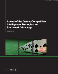 Ahead of the Game: Competitive Intelligence Strategies