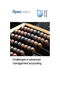 Challenges in advanced management accounting