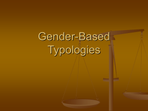 Gender-Based Typologies