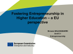 Fostering Entrepreneurship in Higher Education