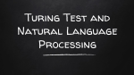 Turing Test and Natural Language Processing