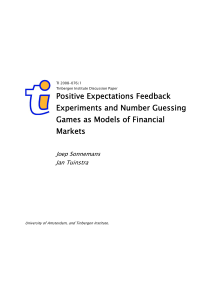 Positive Expectations Feedback Experiments and Number Guessing