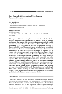 State-Dependent Computation Using Coupled Recurrent Networks