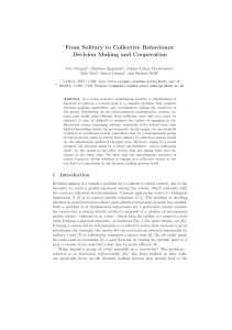 From Solitary to Collective Behaviours: Decision Making and