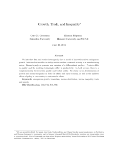 Growth, Trade, and Inequality