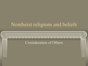 Non-theists religions and beliefs