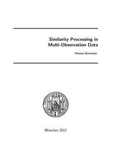 Similarity Processing in Multi-Observation Data