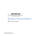 Purpose of Project Closure Report