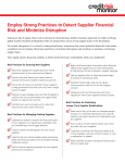 Employ Strong Practices to Detect Supplier Financial Risk and