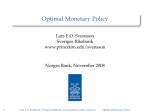 Optimal Monetary Policy