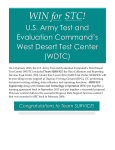 WIN for STC!U.S. Army Test and Evaluation Command`s West