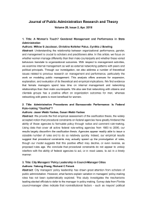Journal of Public Administration Research and Theory