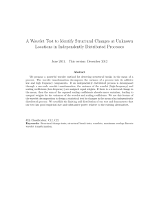 A Wavelet Test to Identify Structural Changes at