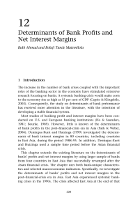 Determinants of Bank Profits and Net Interest Margins (PDF