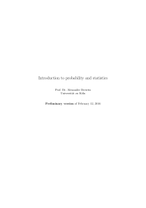 Introduction to probability and statistics