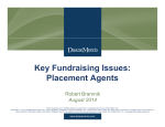 Key Fundraising Issues: Placement Agents