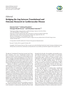 Editorial Bridging the Gap between Translational and Outcome