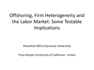 Offshoring, Firm Heterogeneity and the Labor Market: Some