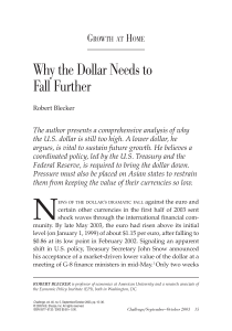 Why the Dollar Needs to Fall Further