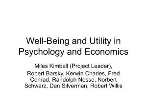 Subjective Well-Being and Utility in Psychology and Economics