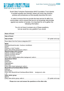 Equality Monitoring Form - South West Yorkshire Partnership NHS